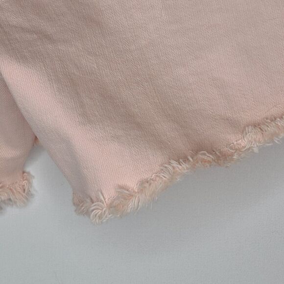 18 Womens High Rise Vintage Pink Denim Midi Short 5 inch Inseam Torrid Button Fl - Picture 8 of 10